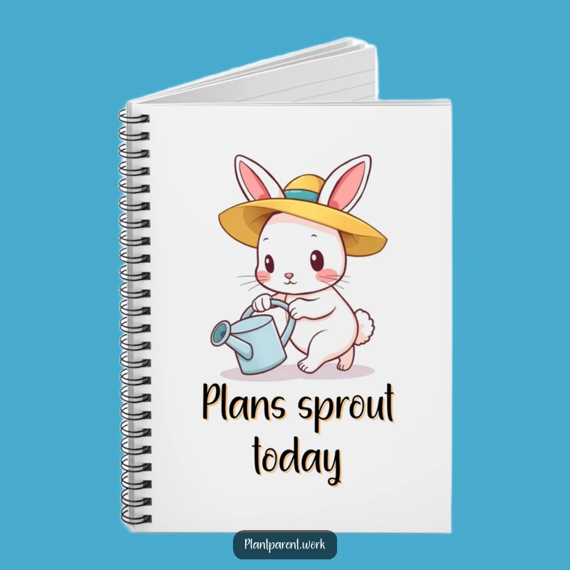 Funny Bunny Gardener Notebook: Determined Straw Hat Planner, Great Funny Gift