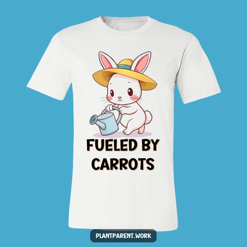 Funny Bunny Gardener T-Shirt: Determined Straw Hat Pusher, Great Funny Gift